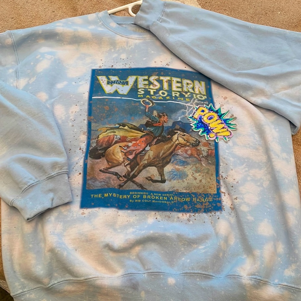 Tie-dye Graphic Sweatshirt with Patch